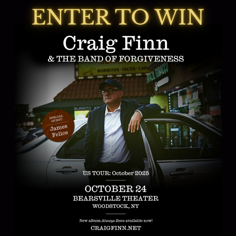 ENTER TO WIN | CRAIG FINN & THE BAND OF FORGIVENESS
